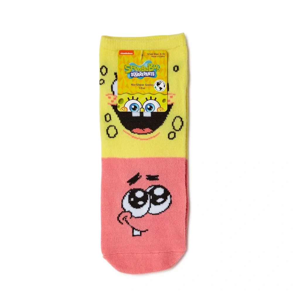 SpongeBob SquarePants Women's No Show Socks 1-Pack size 4-10 new Nickelodeon - Picture 2 of 6